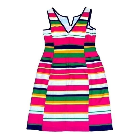 Laundry by Shelli Segal bold multi color stripe fitted shift dress - Picture 9 of 10
